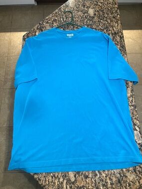 Duluth Trading Co Long-Tail Bright Blue Short-Sleeve Crew Tee
